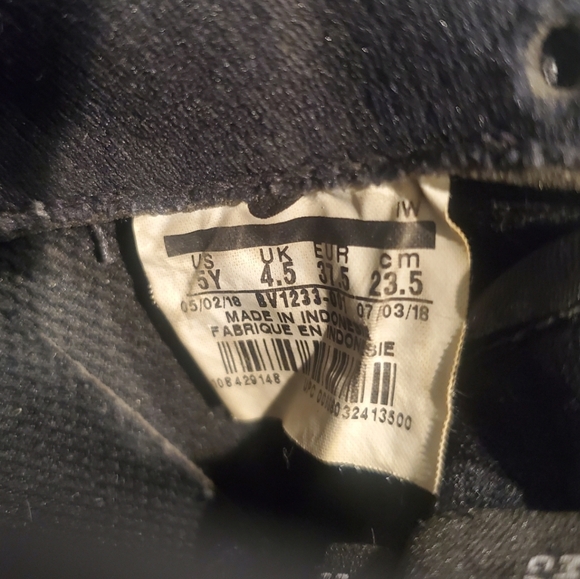 Nike Air Force 1LV8 Shoes Size 5Y Black Lace Up Corduroy Sneakers - Picture 10 of 11